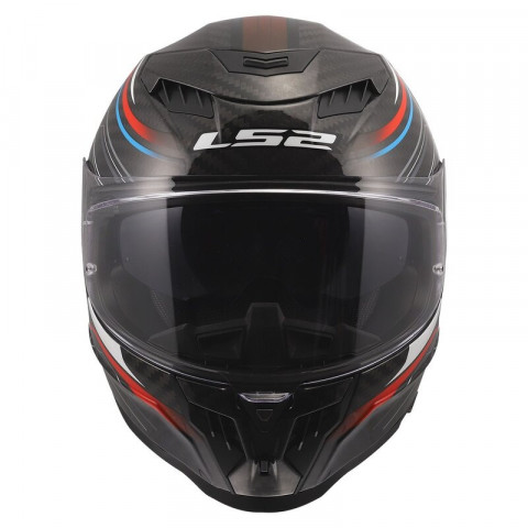 Ls2 Dragon Karbon Subıc Beyaz-mavi-kırmızı Kask