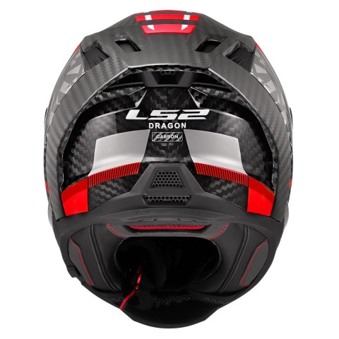 Ls2 Dragon Trax Karbon Kapalı Kask Kırmızı