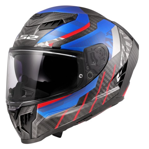 Ls2 Dragon Trax Karbon Kapalı Kask Mavi