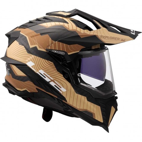 Ls2 Explorer C Karbon Trıck Mat Kahve Kum Kapalı Kask