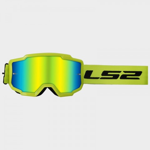 Ls2 Motokros Gözlük Charger Goggles İridyum Camlı Neon Sarı