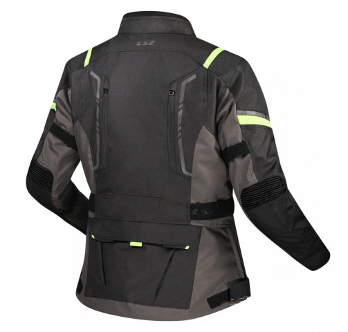 Ls2 Narvık Kadın Mont Gri-siyah-neon Sarı