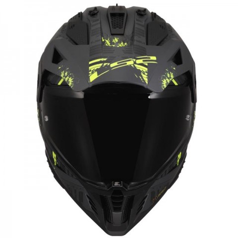 Ls2 Pıoneer 2 Crazy Kapalı Kask Mat Siyah-gri-neon Sarı