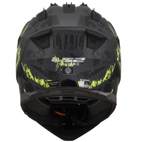 Ls2 Pıoneer 2 Crazy Kapalı Kask Mat Siyah-gri-neon Sarı