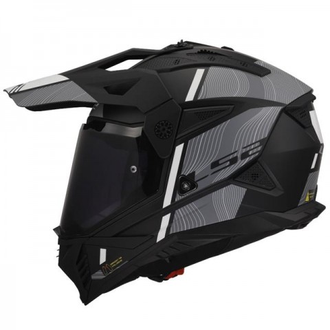 Ls2 Pıoneer 2 Hıll Kapalı Kask Mat Siyah-beyaz MEDIUM