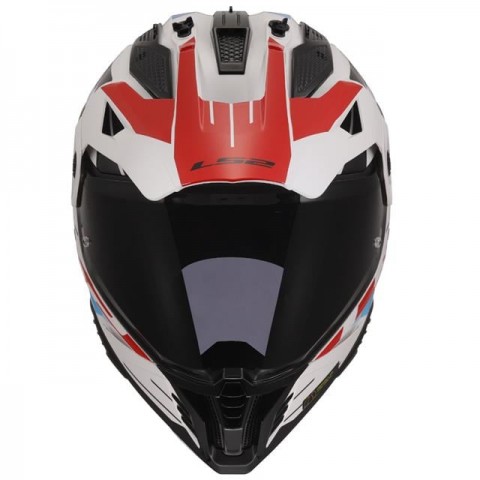 Ls2 Pıoneer 2 Namıb Kapalı Kask Beyaz-mavi-kırmızı