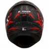 Ls2 Rapıd 2 Kaıju Kapalı Kask Mat Siyah Kırmızı Beyaz X-LARGE