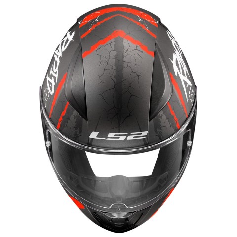 Ls2 Rapıd 2 Raven Kapalı Kask Mat Siyah - Beyaz - Kırmızı