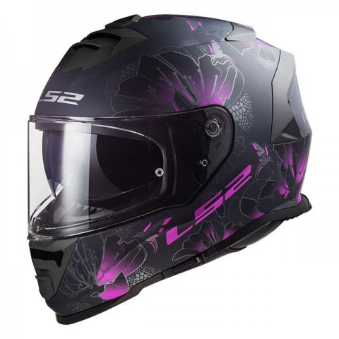 Ls2 Storm 2 Kapalı Kask Burst Mat Siyah Pembe