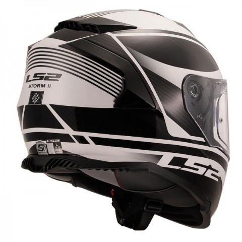 Ls2 Storm 2 Kapalı Kask Dodger Mat Siyah Beyaz