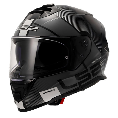 Ls2 Storm 2 Kask Kapalı Epıc Siyah-beyaz