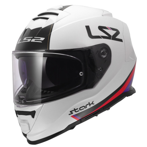 Ls2 Storm 2 Kask Kapalı Stark Beyaz-kırmızı-mavi-sarı