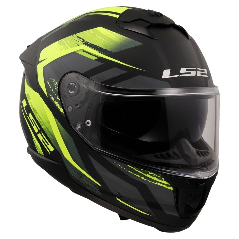 Ls2 Stream 2 Fury Kapalı Kask Mat Siyah-gri-neon Sarı 3X-LARGE