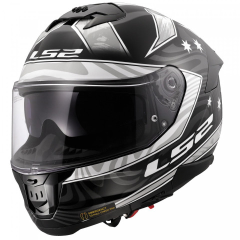 Ls2 Stream 2 Galdam Siyah-beyaz Kask