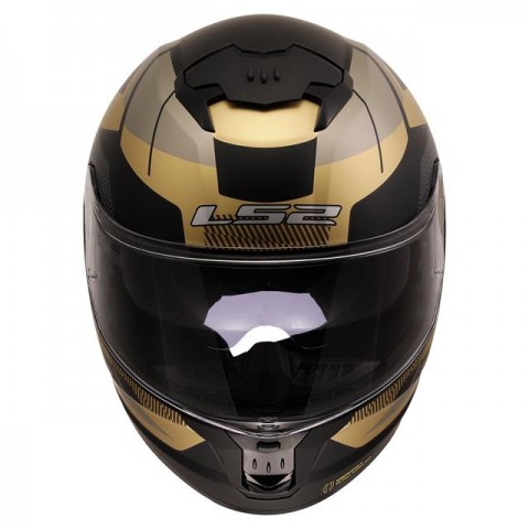 Ls2 Stream 2 Road Kapalı Kask Mat Siyah-gold-gri