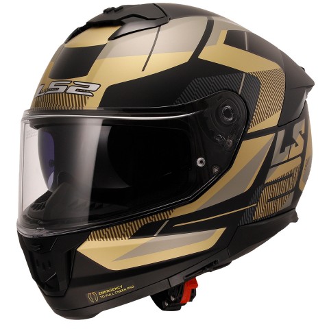Ls2 Stream 2 Road Kapalı Kask Mat Siyah-gold-gri