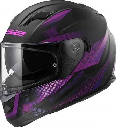 Ls2 Stream Evo Lux Kapalı Kask Mat Siyah-pembe X-SMALL