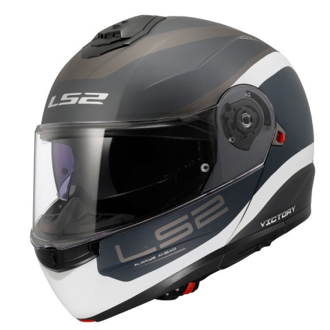 Ls2 Strobe 2 Vıctory Mat Gri-mavi-kum Kask