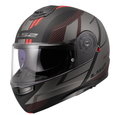 Ls2 Strobe 2 Code Mat Siyah - Gri Çene Açılır Kask