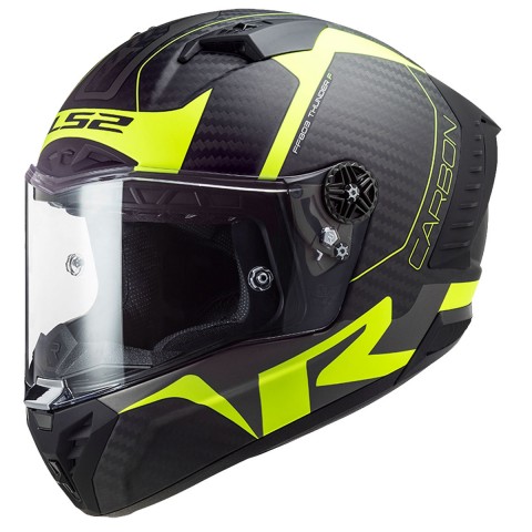 Ls2 Thunder Karbon Racıng 1 Kapalı Kask Mat Neon Sarı
