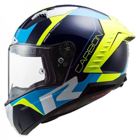 Ls2 Thunder Karbon Racıng 1 Kapalı Kask Mavi-neon Sarı