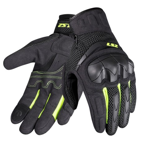 Ls2 Yazlık Eldiven Kubra Siyah Antrasit Neon Sarı X-LARGE