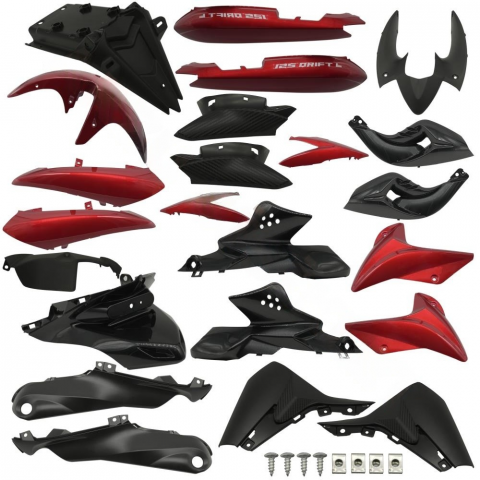 Mondıal Drıft L 125 Kırmızı Yeni Model Kaporta Seti