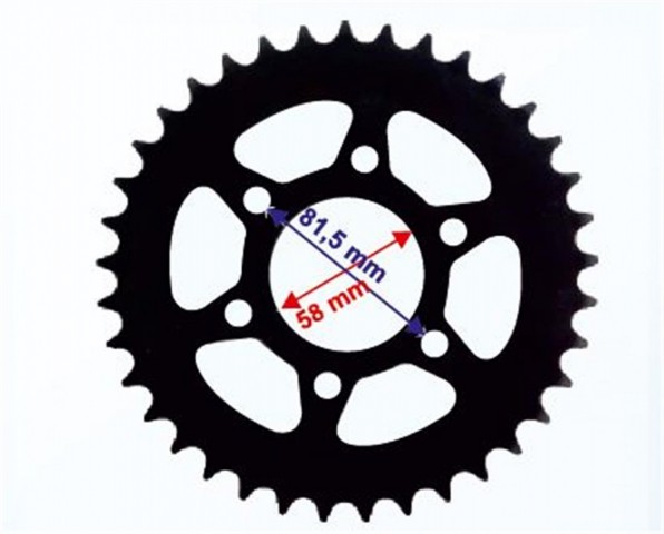 Bajaj Pulsar Ns200 37t Arka Dişli Motospartan (iç Çap 58mm - 6 Delikli)