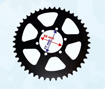 Motospartan Arka Dişli Mondıal Rx3 Evo 45t İç 68mm 6 Delikli Öm (520 Zincir İçin)