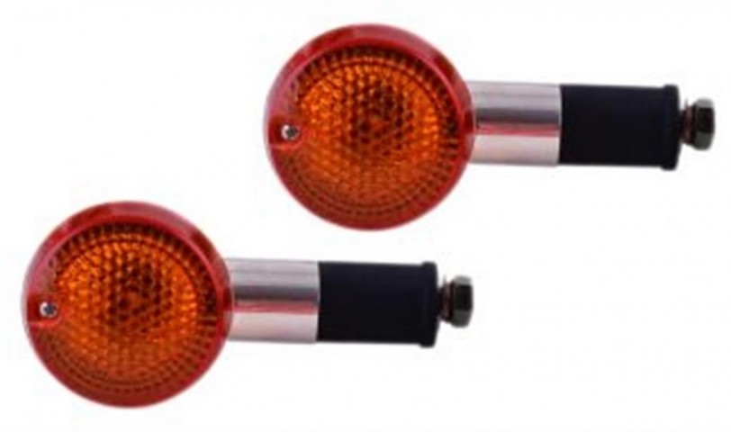 Motospartan Arka Sinyal Kromajlı Sarı Cam Uzun Takım Rf-087 Chopper