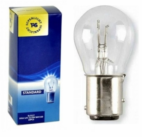 Motospartan  Arka Stop Ampulü 12v 21/5w Şaşı Tırnak 1016