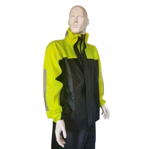 Motospartan Astarlı Yağmurluk Takım Kurye Paketçi Pvc Neon Sarı Siyah