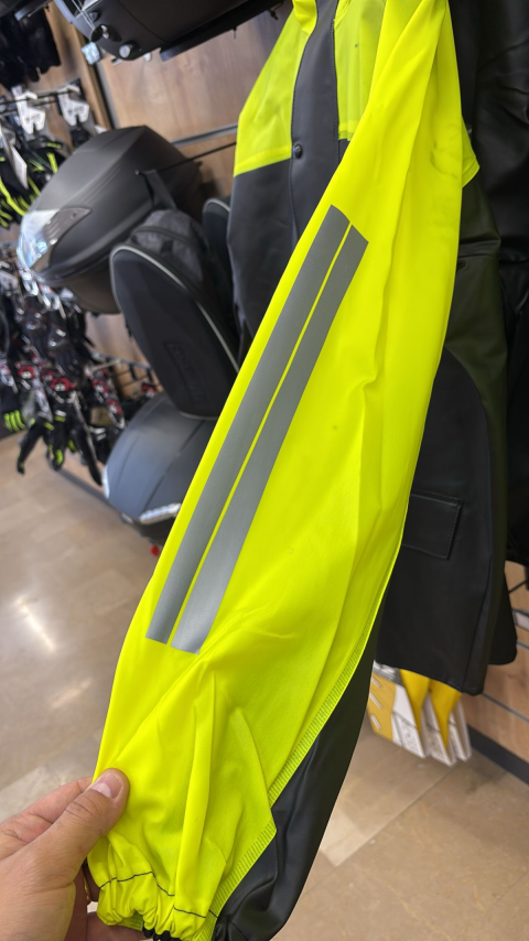 Motospartan Astarlı Yağmurluk Takım Kurye Paketçi Pvc Neon Sarı Siyah