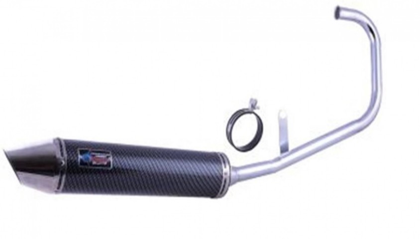 Motospartan Egzoz Borusu Modifiye Uzun Karbon Cg125 Agk125