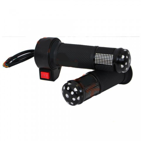 Motospartan Elcik Elektrikli Motorlar İçin Sağ Sol Takım 3 Vites Siyah Elektrikli-ebıke