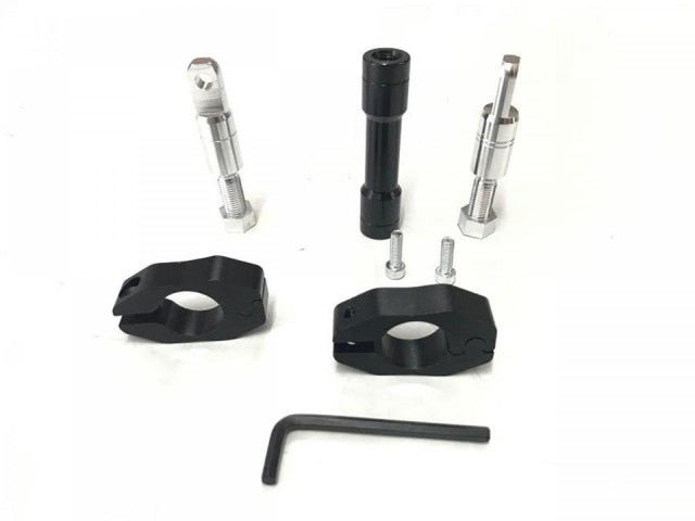Motospartan Gidon Ara Bar Cnc Siyah Tek Parça & 22mm - 28mm