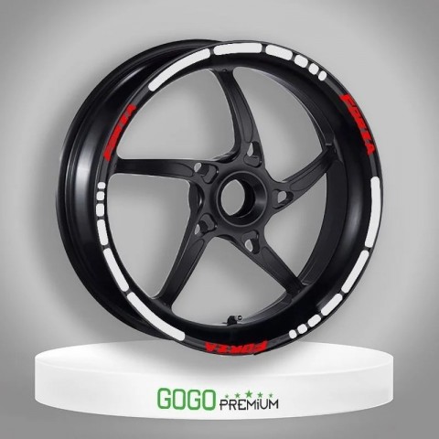 Gogo Jant Şeridi Beyaz-kırmızı No:1 Honda Forza 250