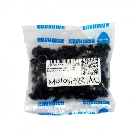Motospartan Kaporta Vidası Sac 100 Lü Set 4,8x16 Siyah
