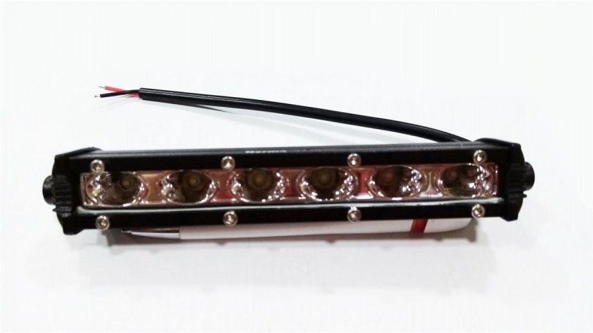 Motospartan Motosiklet Sis Farı Norma Led Yatay 6 Led Beyaz Işık Tek Mod - Düz (1 Adet)