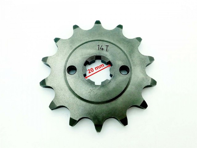 Motospartan Ön Dişli 14t Ktm Duke 200 2012-2018 Duke 125 2011-2018 520 Zincir İçin İç 20 Mm 2 Delik