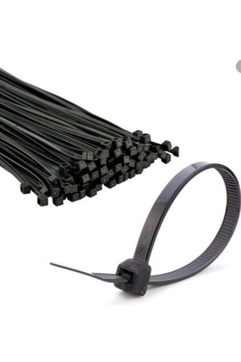 Motospartan Plastik Kelepçe Cırt Kablo Bağı 36-300mm 10 Adet Siyah