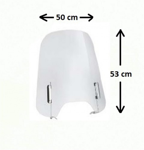 Motospartan Siperlik Camı Büyük Boy Bs0634 50cm X 53cm X 3mm Scooter Ve Motosiklet İçin