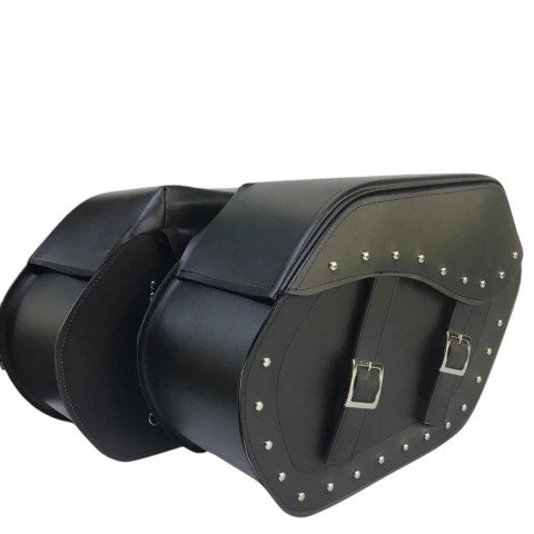 Motospartan Yan Çanta Takımı 2li Suni Deri Heybe Dh01 Büyük Chopper