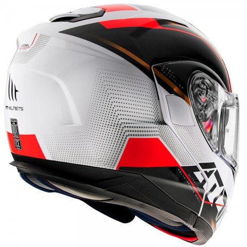Mt Atom Quark Çene Açılır Kask Vizörlü Red Small