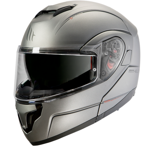 Mt Atom Sv Solıd Çene Açılır Kask A2 Gls Mat Tıtanıum Kask X-small