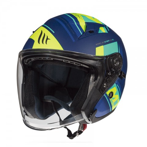 Mt Avenue Sv Sıdeway Yarım Yazlık Kask J3 Mat Flo Yellow X-small