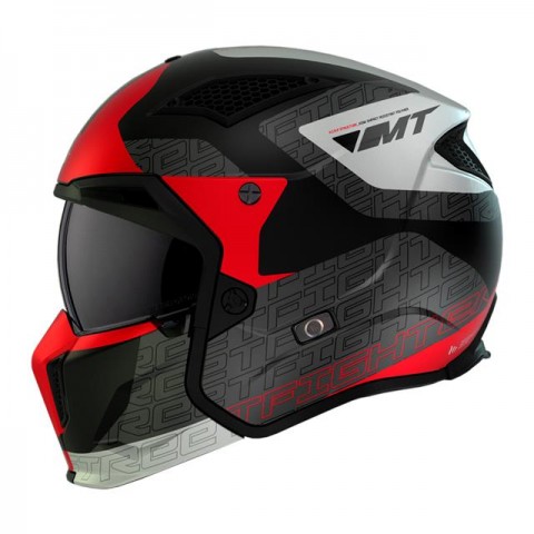 Mt Streetfıghter Sv S Totem B15 Çene Çıkartılabilir Kask Mat İnci Kırmızı