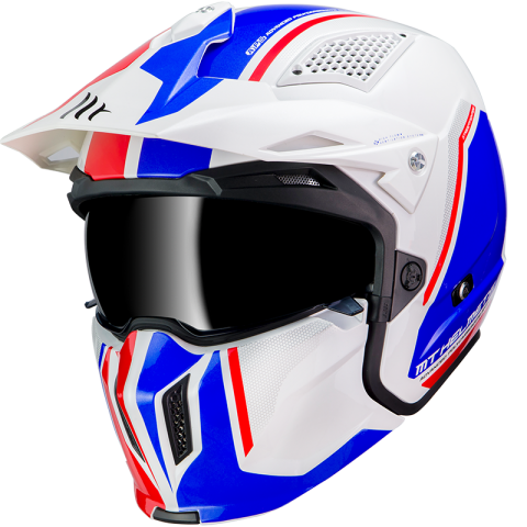 Mt Streetfıghter Sv Twın B7 Çene Çıkartılabilir Kask İnci Mavi Small