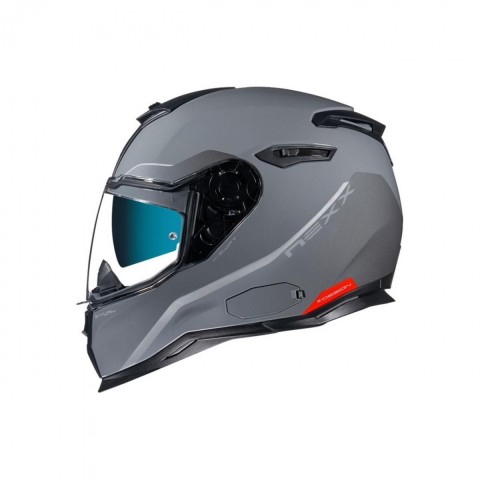 Nexx Sx.100 Skyway Kapalı Kask Gri-kırmızı MEDIUM