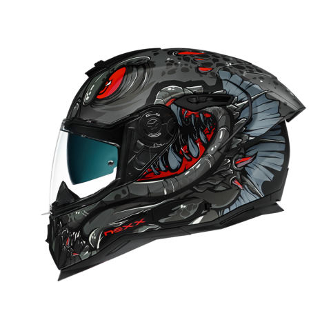 Nexx Sx.100r Abısal Kapalı Kask Mat Siyah-kırmızı
